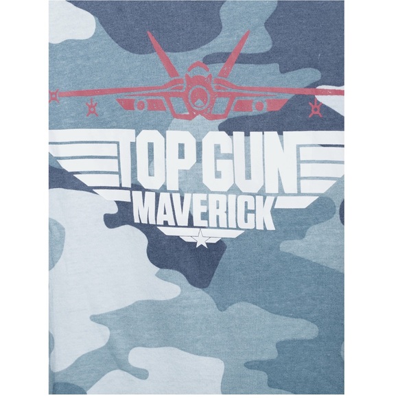 Maverick TOP GUN Blue Camouflage T Shirt - Picture 6 of 8